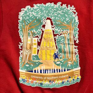 University of Southern Indiana Greek‎ Life Red Crew neck Sweatshirt